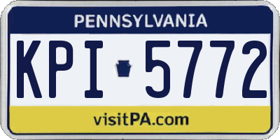 PA license plate KPI5772