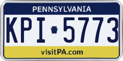 PA license plate KPI5773