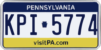 PA license plate KPI5774