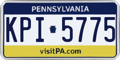PA license plate KPI5775