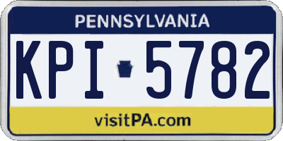 PA license plate KPI5782