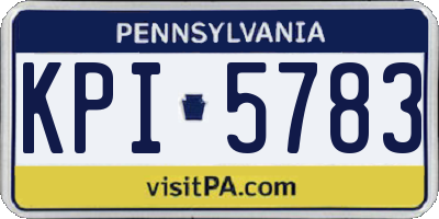 PA license plate KPI5783