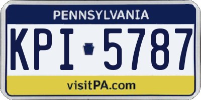 PA license plate KPI5787
