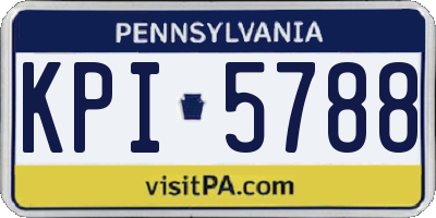PA license plate KPI5788