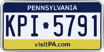 PA license plate KPI5791