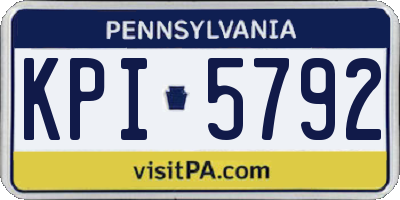 PA license plate KPI5792