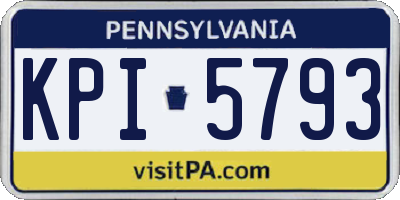 PA license plate KPI5793
