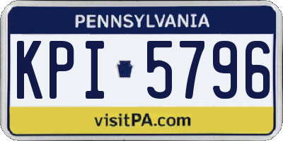 PA license plate KPI5796