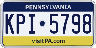PA license plate KPI5798