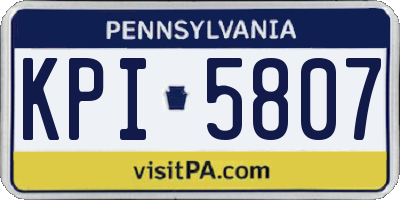 PA license plate KPI5807