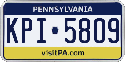 PA license plate KPI5809