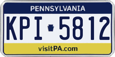 PA license plate KPI5812