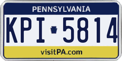 PA license plate KPI5814