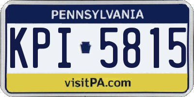 PA license plate KPI5815