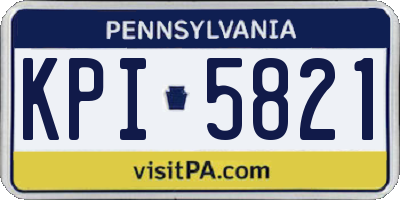 PA license plate KPI5821