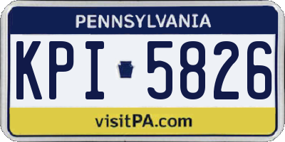 PA license plate KPI5826