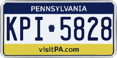 PA license plate KPI5828