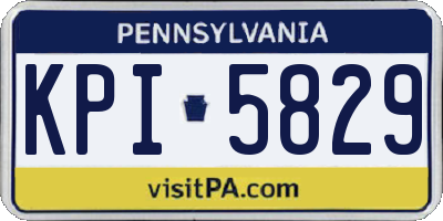 PA license plate KPI5829