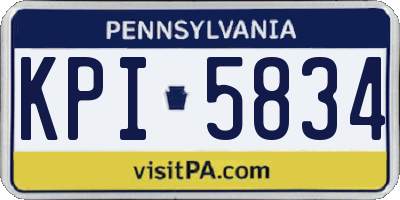 PA license plate KPI5834