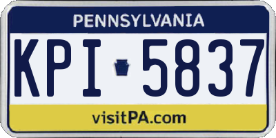PA license plate KPI5837