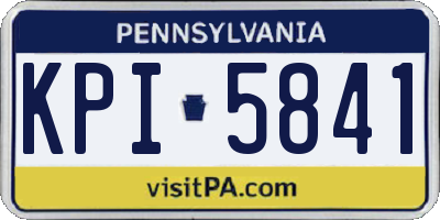 PA license plate KPI5841