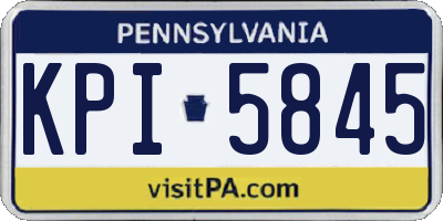 PA license plate KPI5845