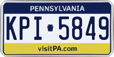 PA license plate KPI5849