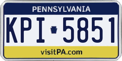 PA license plate KPI5851