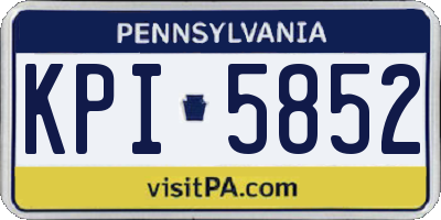 PA license plate KPI5852