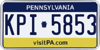 PA license plate KPI5853