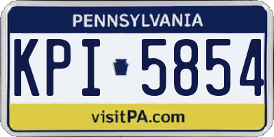 PA license plate KPI5854