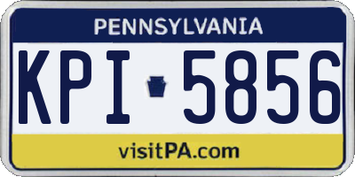 PA license plate KPI5856