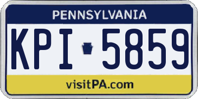 PA license plate KPI5859