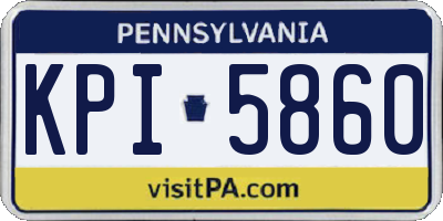 PA license plate KPI5860
