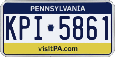 PA license plate KPI5861