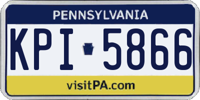 PA license plate KPI5866