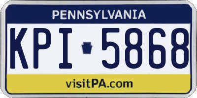 PA license plate KPI5868