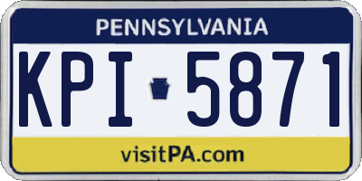 PA license plate KPI5871
