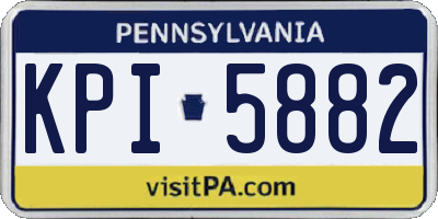 PA license plate KPI5882