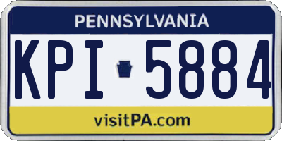 PA license plate KPI5884