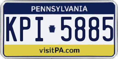 PA license plate KPI5885