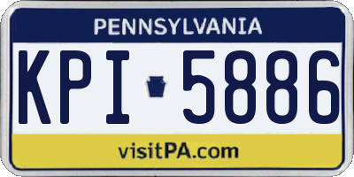 PA license plate KPI5886