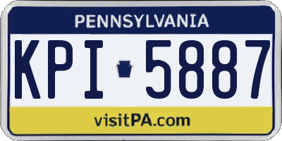 PA license plate KPI5887