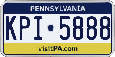 PA license plate KPI5888