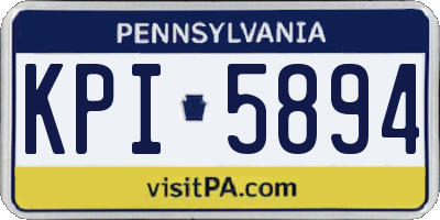 PA license plate KPI5894