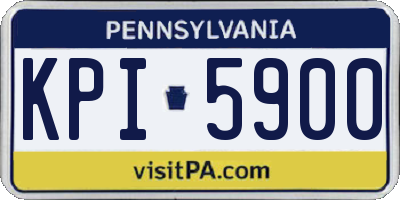 PA license plate KPI5900