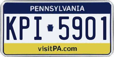 PA license plate KPI5901
