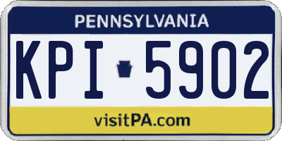 PA license plate KPI5902