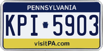 PA license plate KPI5903