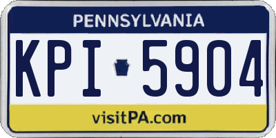PA license plate KPI5904